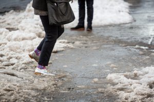 Slush, rivers of slush.